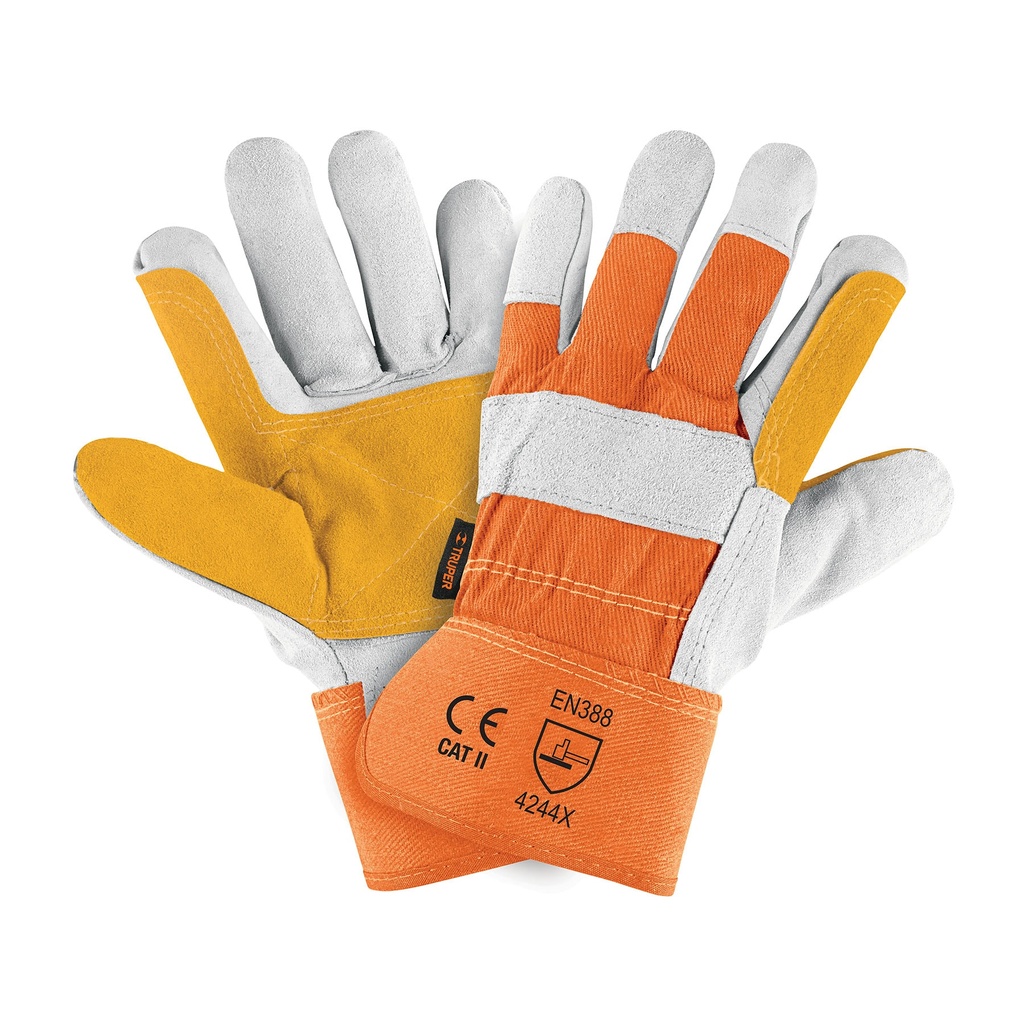 Guantes de carnaza loneta y algodón